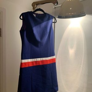 Vintage 60s dress with removable sailor collar Sz L